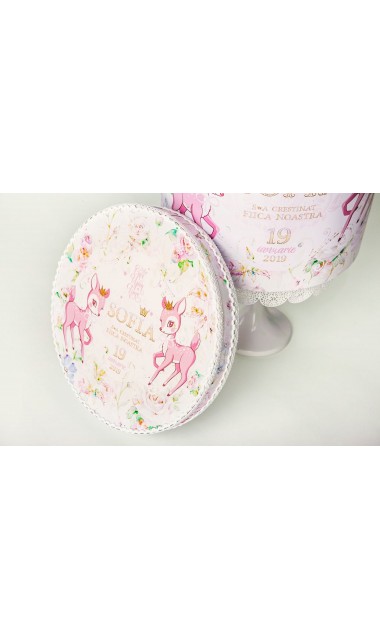 Trusou botez pentru fetite inspirat din desene animate cu caprioara Bambi 6